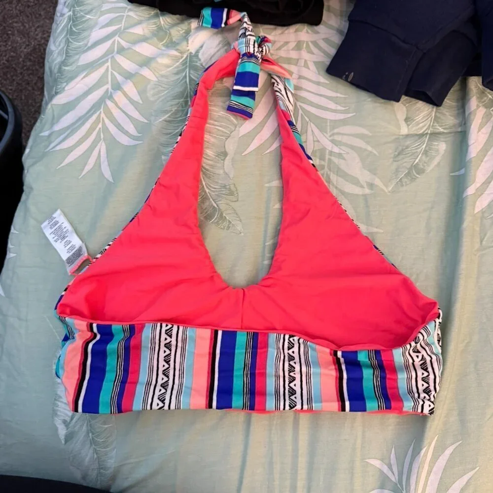 Malibu - mutli-colored reversible bikini top